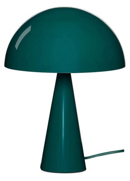 Hübsch HÜBSCH stolová lampa Mush Mini, tmavozelená, výška 34 cm, Zelená, Spálňa, kov, Moderný