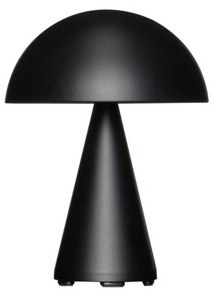 Hübsch HÜBSCH stolová LED lampa Mush, čierna matná, výška 20 cm, Čierna, kov, Moderný