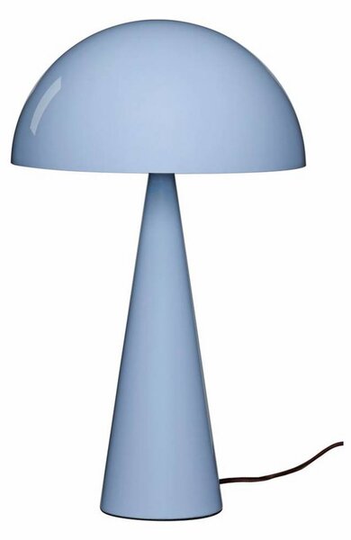 Hübsch HÜBSCH stolová lampa Mush, ľadovo modrá, kov, výška 50 cm, Modrá, Spálňa, kov, Moderný