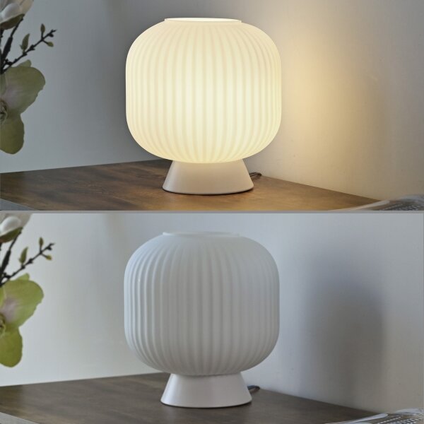 Schöner Wohnen 13573-16 - Stolná lampa NAMI 1xE27/25W/230V biela