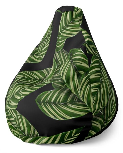 Sablio Sedací vak Pear Abstrakcia listov - 70 x 95 x 15 cm