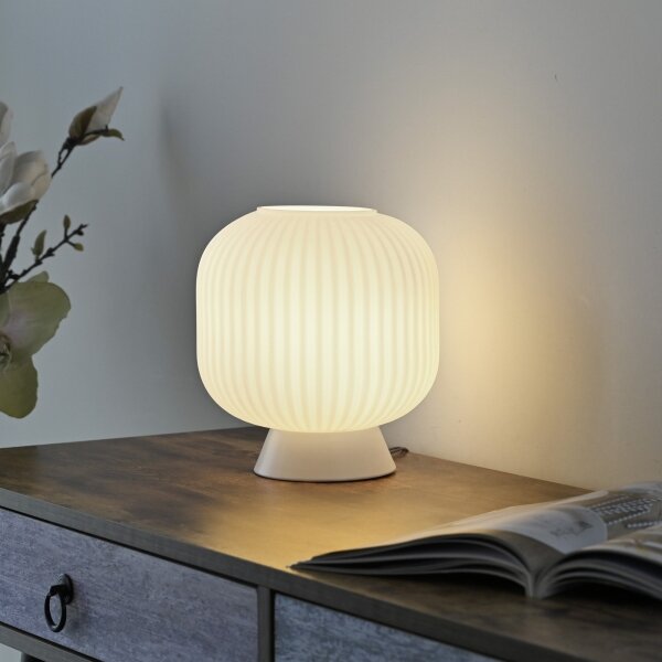Schöner Wohnen 13573-16 - Stolná lampa NAMI 1xE27/25W/230V biela