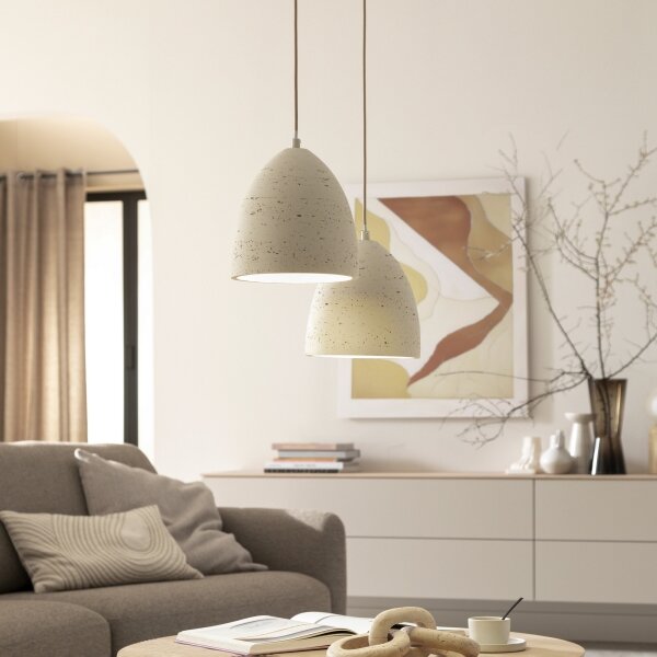 Schöner Wohnen 12540-42 - Závesný luster na lanku TRAVENTA 1xE27/40W/230V pr. 21 cm betón