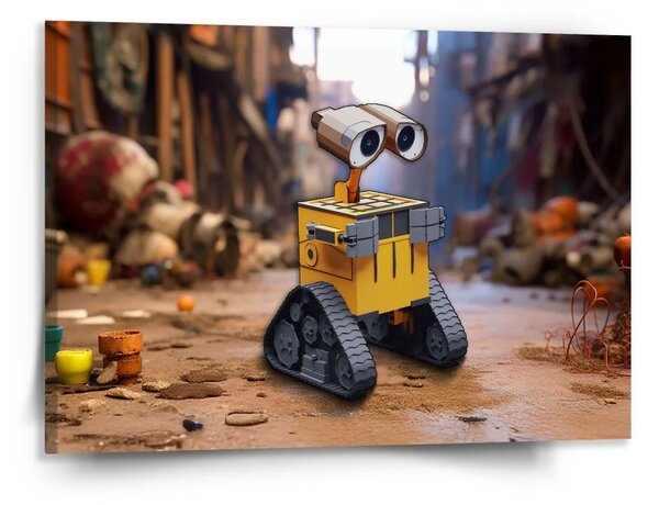 Sablio Obraz Wall-E robot Mesto - 150x110 cm