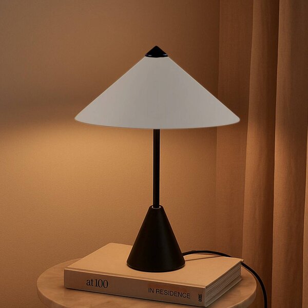 Lindby stolová lampa Norvik, výška 35 cm, čierna/sivá, kov, Čierna, Obývacia izba / jedáleň, kov, Moderný, Stojacie svietidlo