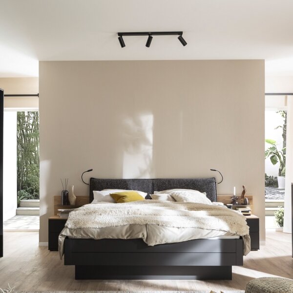 Schöner Wohnen 11794-18 - LED bodové svietidlo DANTE 3xGU10/10W+LED/14,4W čierne