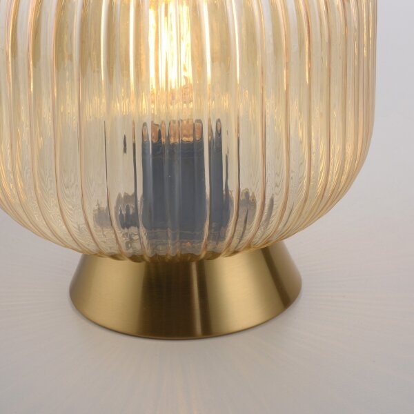 Schöner Wohnen 13573-27 - Stolná lampa NAMI 1xE27/25W/230V zlatá/béžová