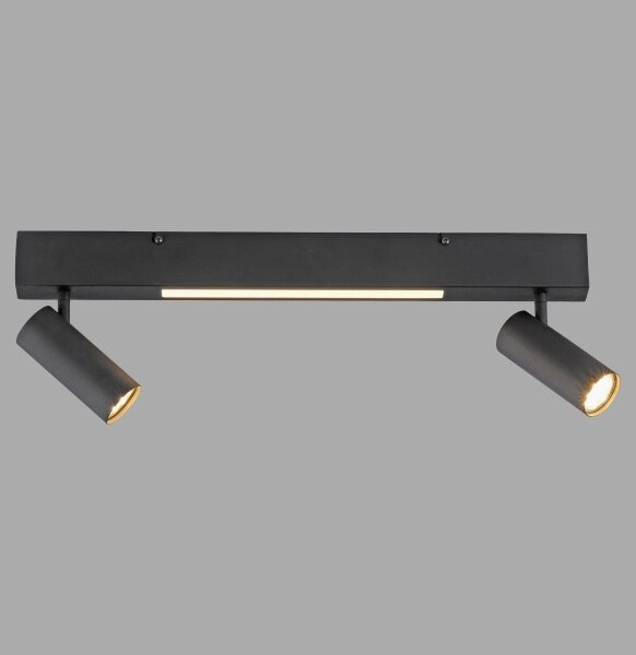 Schöner Wohnen 11793-18 - LED bodové svietidlo DANTE 2xGU10/10W+LED/7,2W čierna