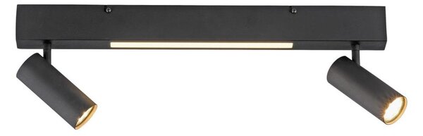 Schöner Wohnen 11793-18 - LED bodové svietidlo DANTE 2xGU10/10W+LED/7,2W čierna