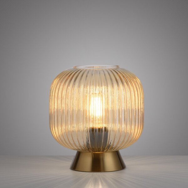 Schöner Wohnen 13573-27 - Stolná lampa NAMI 1xE27/25W/230V zlatá/béžová