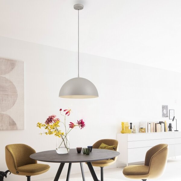 Schöner Wohnen 11728-39 - Závesné svietidlo ALI na lanku 1xE27/25W/230V pr. 38 cm sivá