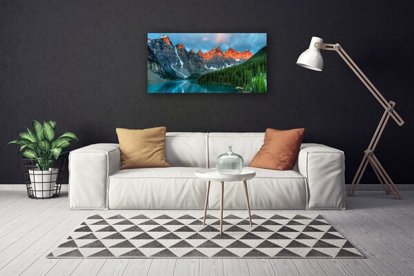 Obraz Canvas Hora les jazero príroda 100x50 cm