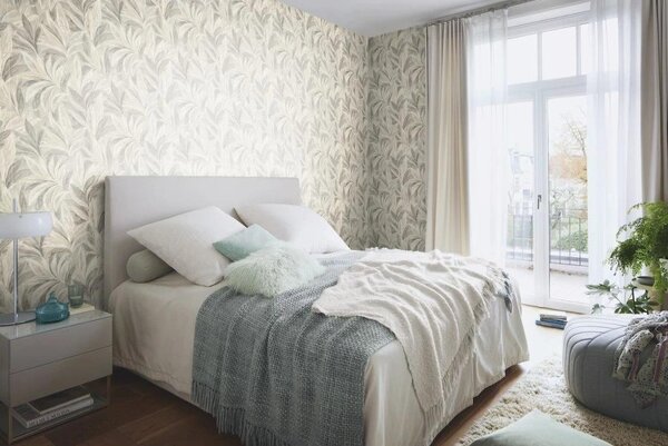 RASCH | Vliesová tapeta na stenu Allegretto 547481 | 0,53 x 10,05 m | šedá, béžová