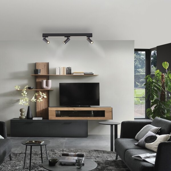 Schöner Wohnen 11794-18 - LED bodové svietidlo DANTE 3xGU10/10W+LED/14,4W čierne