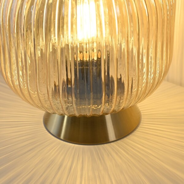 Schöner Wohnen 13573-27 - Stolná lampa NAMI 1xE27/25W/230V zlatá/béžová