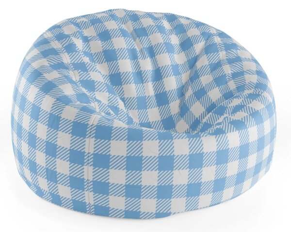 Sablio Sedací vak Cocoon Košeľový vzor - 75 x 45 x 35 cm