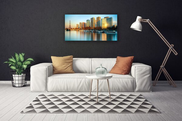 Obraz Canvas Mesto more domy paríž 100x50 cm