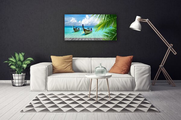 Obraz Canvas Loďky more príroda 100x50 cm