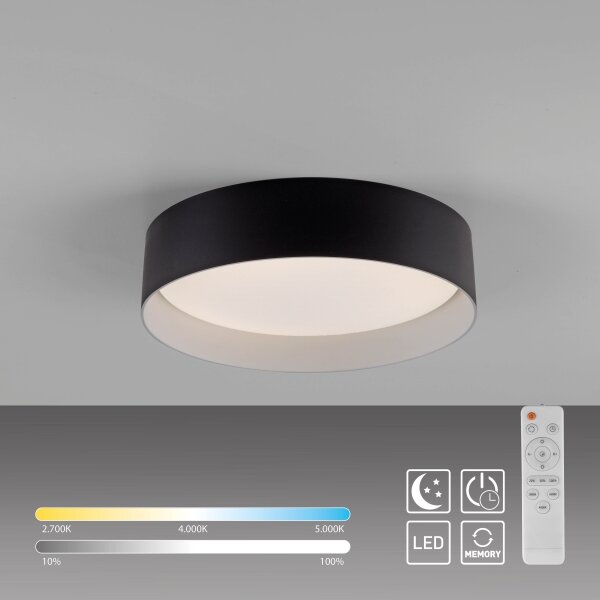Schöner Wohnen 14593-18 - Stmievateľné LED stropné svietidlo TAVOLI LED/10W/230V čierna+DO
