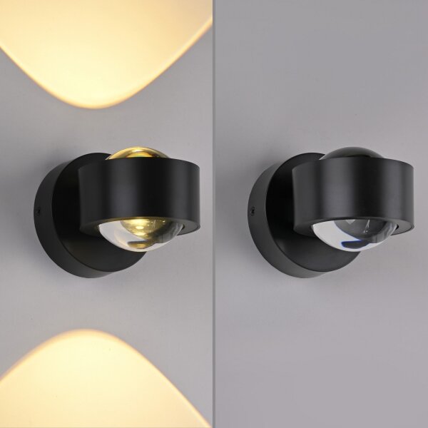 Schöner Wohnen 19331-18 - LED nástenné svietidlo CHIA 2xLED/2W/230V čierne