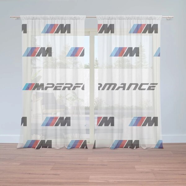 Sablio Záclony MPERFORMANCE biely vzor: 2ks 150x250cm