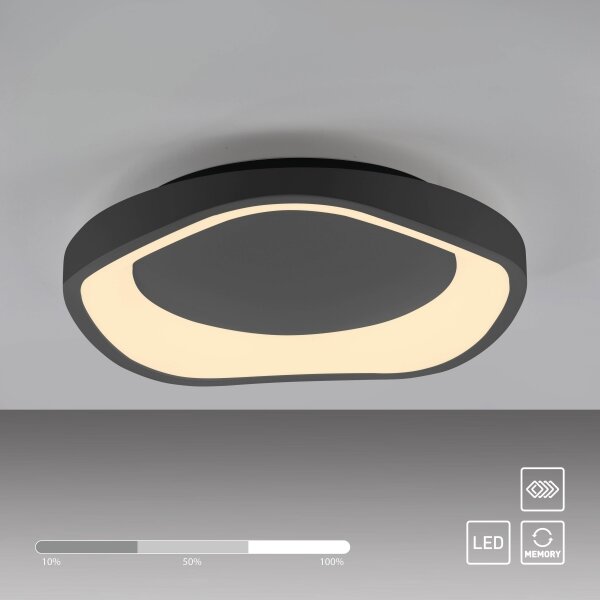 Schöner Wohnen 14233-18 - stmievateľné LED stropné svietidlo MONTA LED/21W/230V čierne