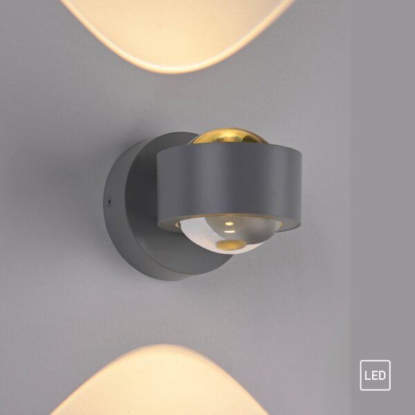 Schöner Wohnen 19331-21 - LED nástenné svietidlo CHIA 2xLED/2W/230V antracitové