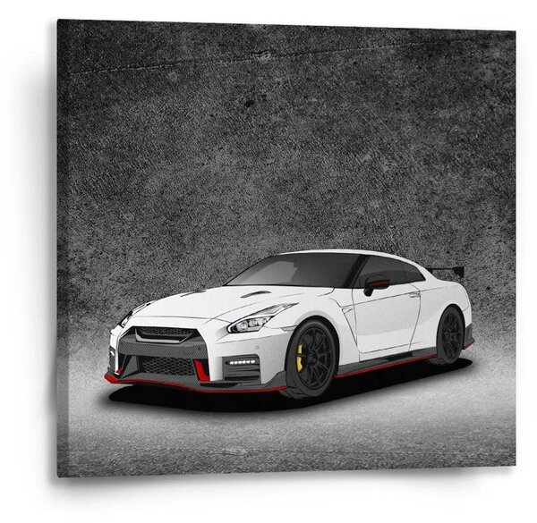 Sablio Obraz Nissan GTR 35 Sivý - 50x50 cm