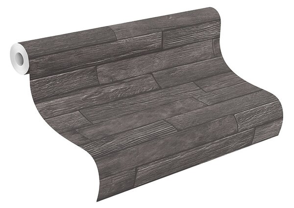 RASCH | Vliesová tapeta na stenu Allegretto 822533 | 0,53 x 10,05 m | čierna, šedá