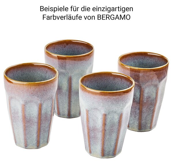 BERGAMO Hrnček Latte macchiato 330 ml - šedohnedá