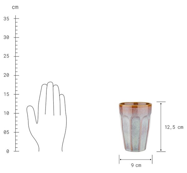 BERGAMO Hrnček Latte macchiato 330 ml - šedohnedá