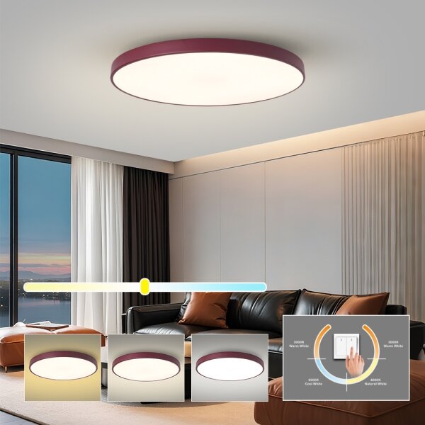 Brilagi - LED Stropné svietidlo POOL LED/100W/230V 3000/4000/6000K 80 cm bordové
