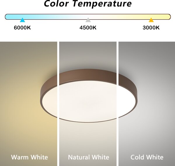 Brilagi - LED stropné svietidlo POOL LED/36W/230V 3000/4000/6000K 30 cm hnedé