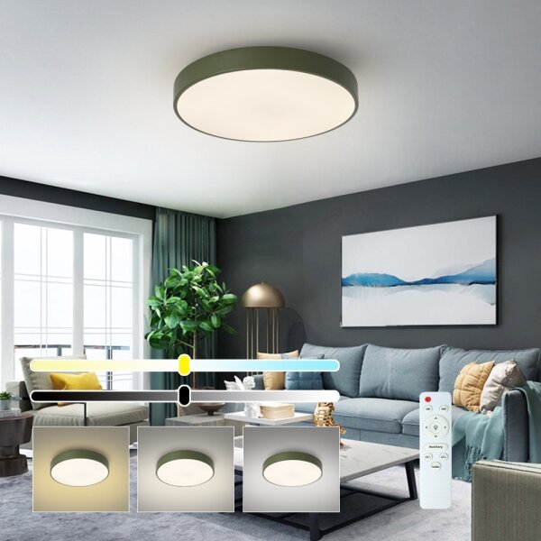 Brilagi - stmievateľné LED stropné svietidlo POOL LED/60W/230V 3000-6000K 50 cm zelené+DO