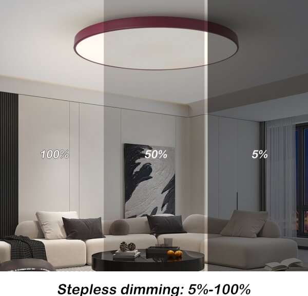 Brilagi-LED Stmievateľné svietidlo POOL SMART LED/128W/230V 100 cm Wi-Fi Tuya+diaľkové ovládanie bordová