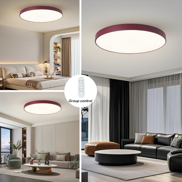 Brilagi-LED Stmievateľné svietidlo POOL SMART LED/128W/230V 100 cm Wi-Fi Tuya+diaľkové ovládanie bordová