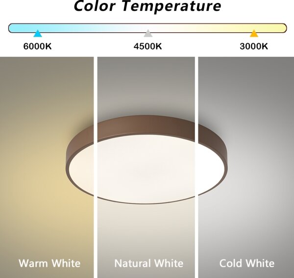 Brilagi - LED stropné svietidlo POOL LED/48W/230V 3000/4000/6000K 40 cm hnedé