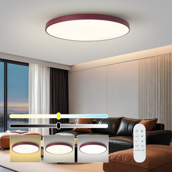 Brilagi-LED Stmievateľné svietidlo POOL SMART LED/128W/230V 100 cm Wi-Fi Tuya+diaľkové ovládanie bordová