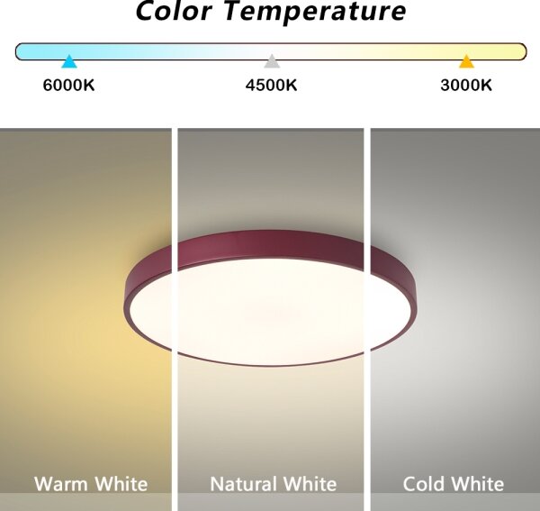 Brilagi - LED stropné svietidlo POOL LED/36W/230V 3000/4000/6000K 30 cm bordová