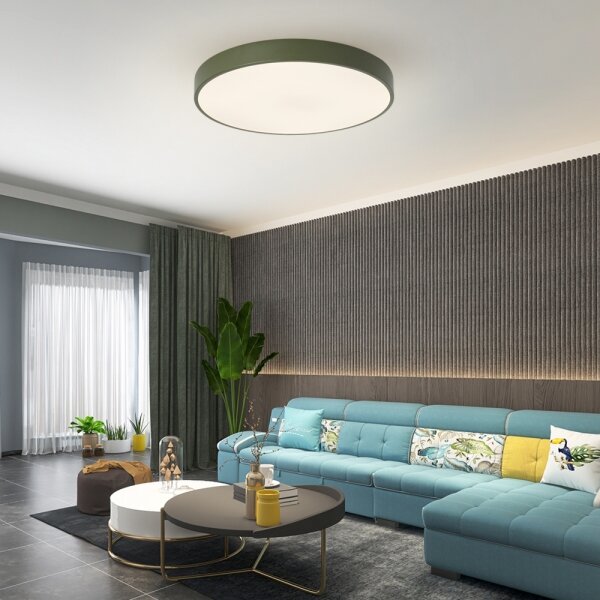 Brilagi - LED stmievateľné stropné svietidlo POOL LED/60W/230V 3000-6000K 60 cm zelené s diaľkovým ovládaním