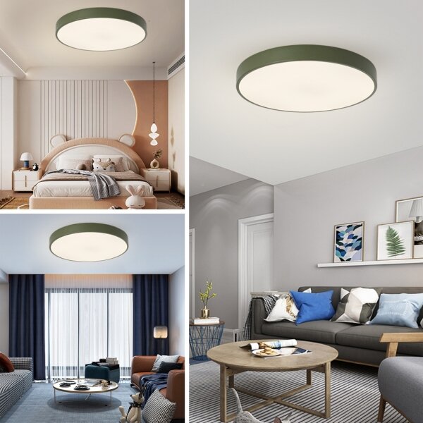 Brilagi - LED stmievateľné stropné svietidlo POOL LED/60W/230V 3000-6000K 60 cm zelené s diaľkovým ovládaním