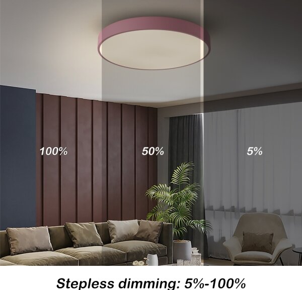 Brilagi - LED stmievateľné stropné svietidlo POOL LED/60W/230V 3000-6000K 50 cm ružové+DO