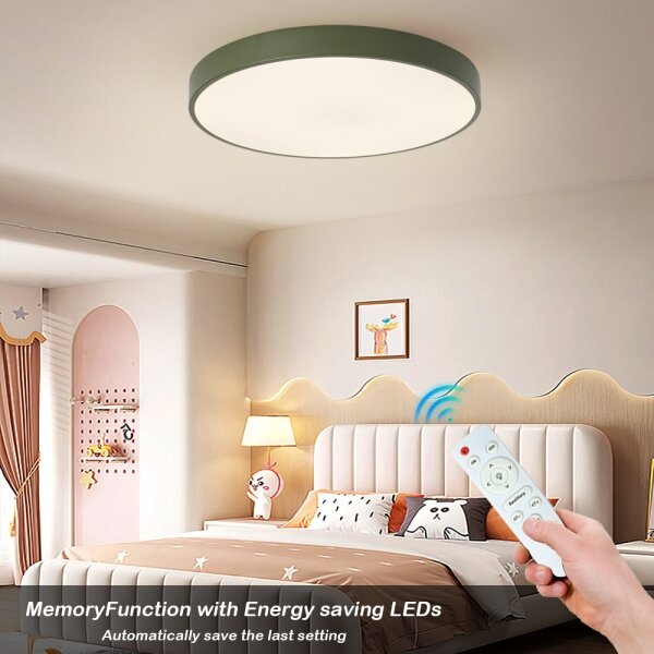Brilagi - LED stmievateľné stropné svietidlo POOL LED/60W/230V 3000-6000K 60 cm zelené s diaľkovým ovládaním