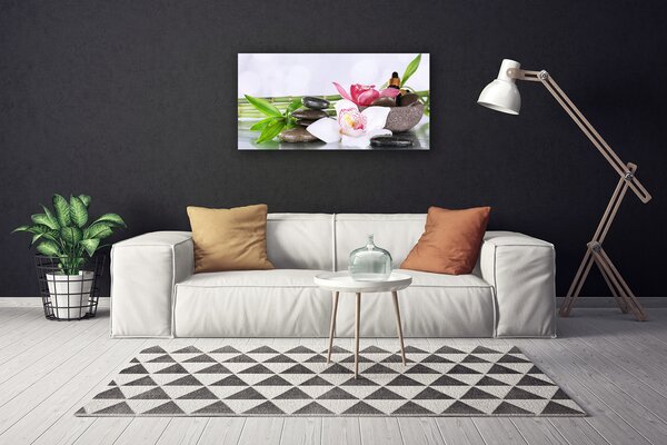 Obraz Canvas Orchidea kamene bambus 100x50 cm