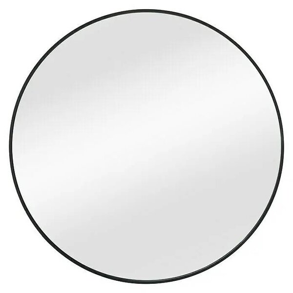 Okrúhle zrkadlo Levi Ø 60 cm / sklo / kov / čierna