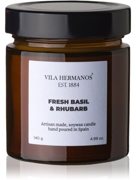 Vila Hermanos Apothecary Fresh Basil & Rhubarb vonná sviečka 140 g