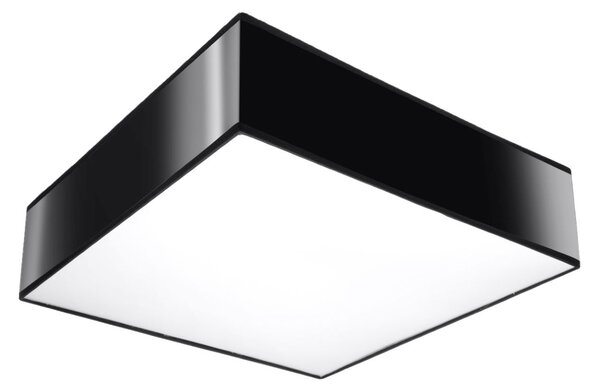 Stropné svietidlo Horus, 1x čierne plastové tienidlo, (biely plast), (35 cm)