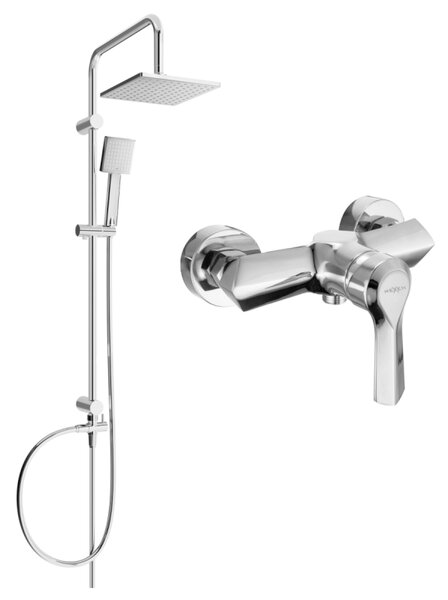Mexen Tord sprchový set s dažďovou sprchou a sprchovou batériou Sabre, chrómová, 72140200-00