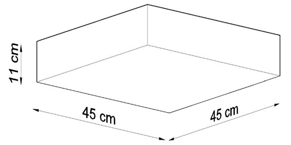 Stropné svietidlo Horus, 1x biele plastové tienidlo, (biely plast), (45 cm)