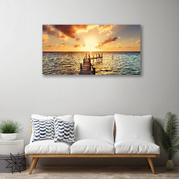 Obraz Canvas Most more západ výhľad 125x50 cm